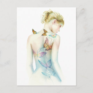 Cartão Postal "Senhora Pintada" Fantasia de Tatuagem