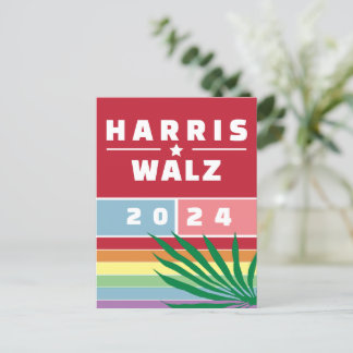 CARTÃO POSTAL SENHORA PRESIDENTE KAMALA HARRIS WALZ 2024