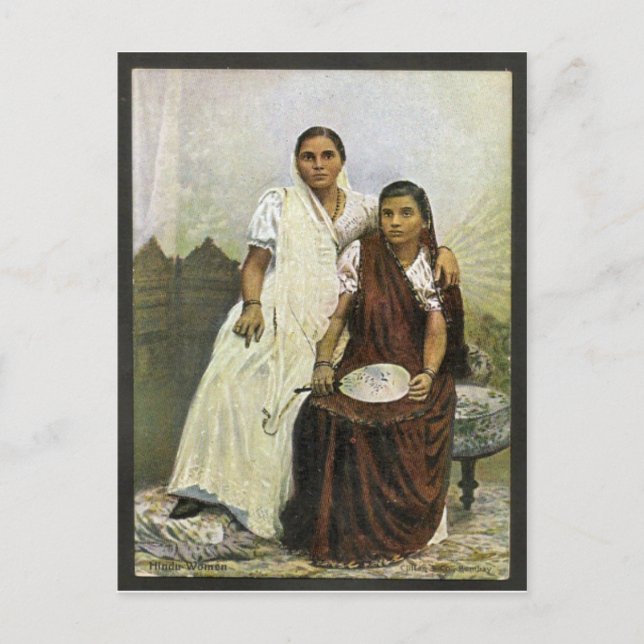 Cartão Postal Senhoras hindu (Frente)