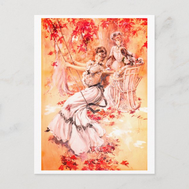 Cartão Postal Senhoras no Parque (Frente)