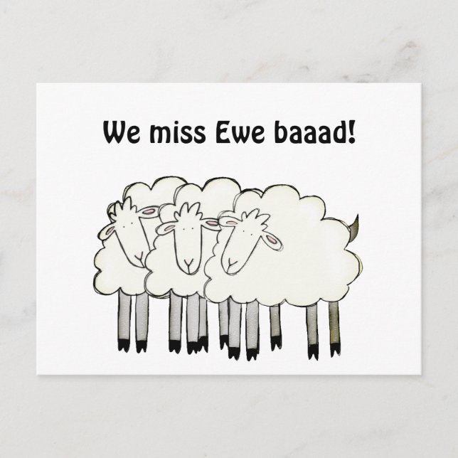 Cartão Postal Senhorita você (jogar com as palavras) (Frente)