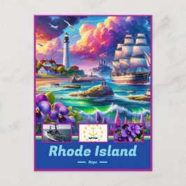 Cartão Postal Sênico de Elegância Costeira de Rhode Island