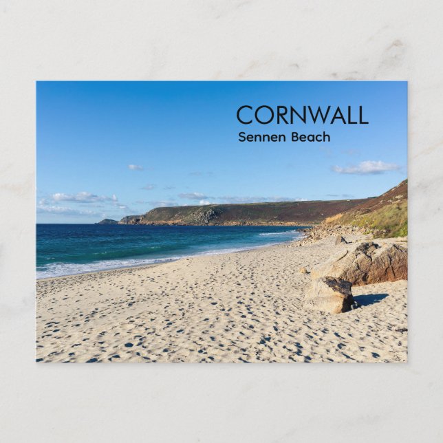 Cartão Postal Sennen Beach Cornwall England  (Frente)