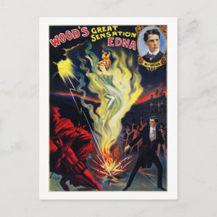 Cartão Postal Sensação de madeira "Edna"