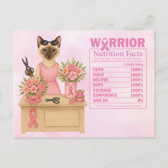 Cartão Postal Sensibilização do Cancer da Mama em outubro vestim (Frente)