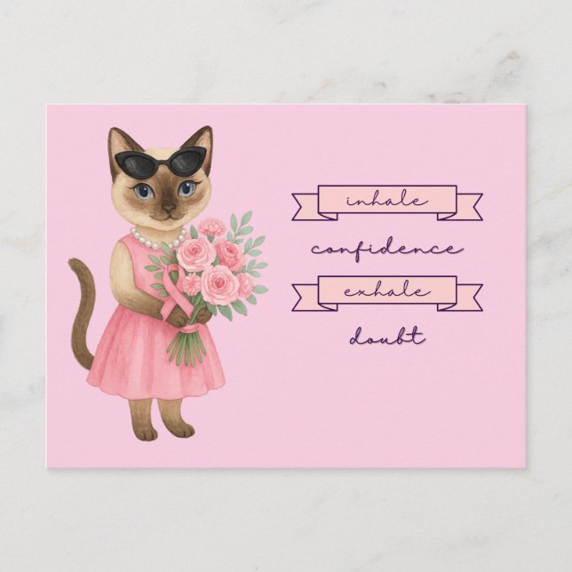 Cartão Postal Sensibilização do Cancer da Mama em outubro vestim (Frente)