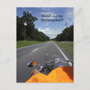 Cartão Postal Sensibilização para a motocicleta