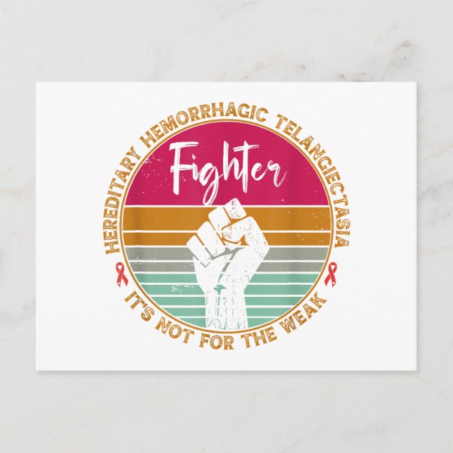 Cartão Postal Sensibilização para a telangiectasia hemorrágica h (Frente)