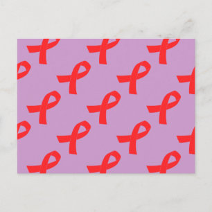 Cartão Postal Sensibilização para o Cancer de fita de HIV/AIDS