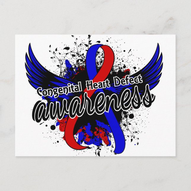 Cartão Postal Sensibilização para os Defeitos Cardíacos Congênit (Frente)
