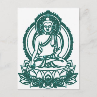 CARTÃO POSTAL SENTADA BUDHA MEDITAGEM PAZ