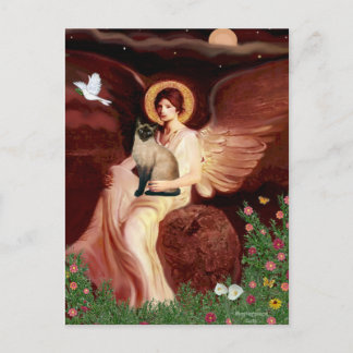 Cartão Postal Sentado Angel - Seal Point Gato siamês