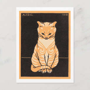 Cartão Postal Sentado Cat, Julie de Graag
