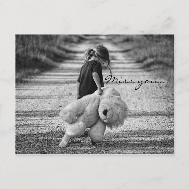 Cartão Postal Sente falta do seu ursinho de pelúcia (Frente)