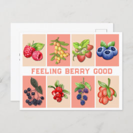 Cartão Postal SENTIR BERRY BOM E Personalizável Berries de Moran