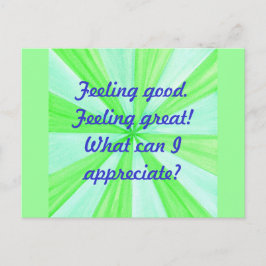 Cartão Postal Sentir-se bem, sentir excelente, afirmação