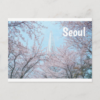 Cartão Postal Seoul Cherry Blossom