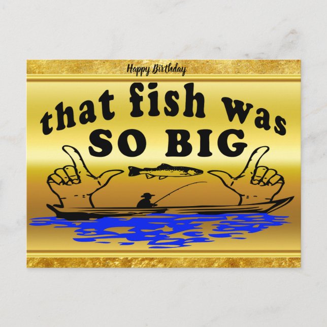 Cartão Postal Separação das mãos mostrando um peixe e um barco c (Frente)