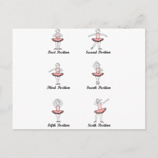 Cartão Postal separador posições do balé