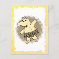 Sepia Ballerina Hippo Com Tutu Antigo Quadro De Pa
