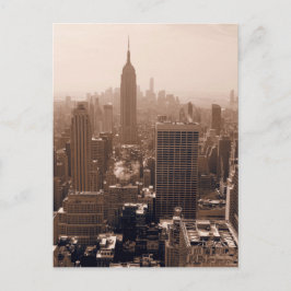 Cartão Postal Sepia Empire State Building, de Rockefeller