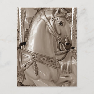 Cartão Postal Sepia Horse