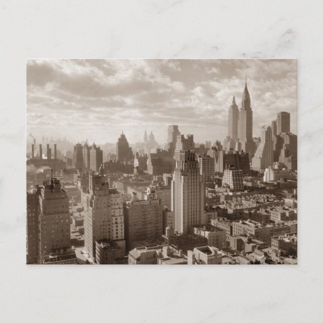 Cartão Postal Sepia Nova Iorque (Frente)