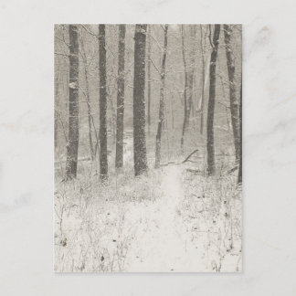 Cartão Postal Sepia Snow Scene