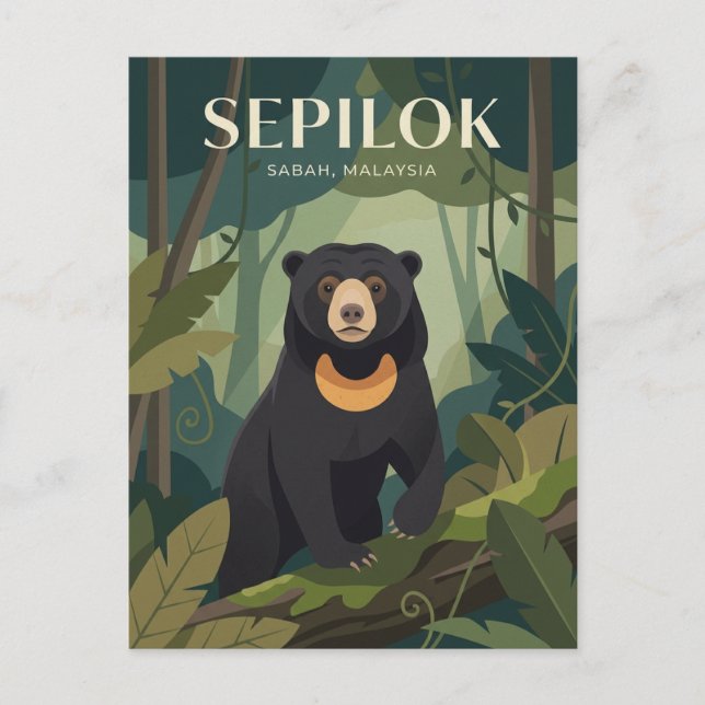 Cartão Postal Sepilok Malásia (Frente)