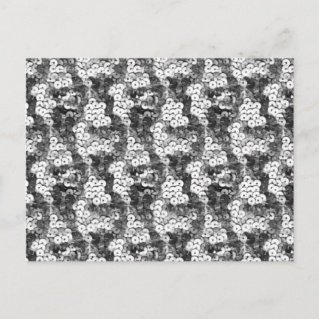 Cartão Postal Sequências prateadas (Frente)