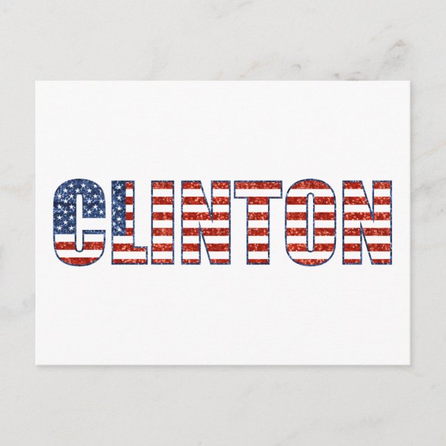 Cartão Postal sequin Clinton (Frente)