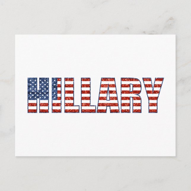 Cartão Postal sequin hillary (Frente)