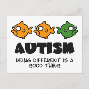 Cartão Postal Ser diferente - design de autismo