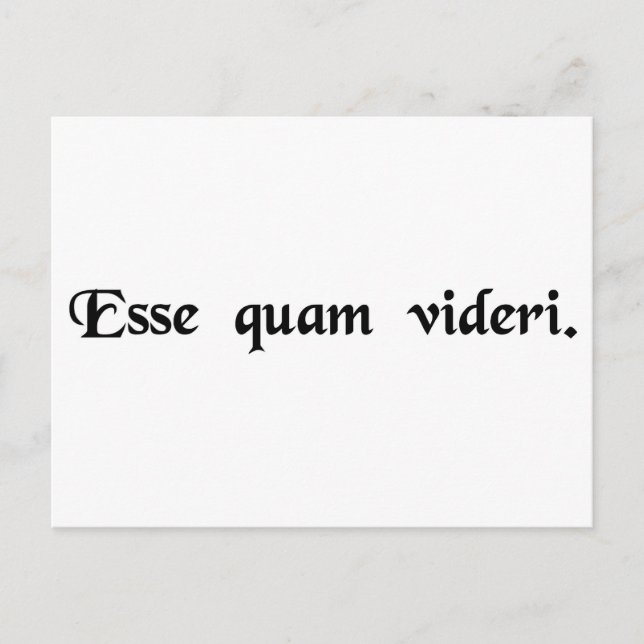 Cartão Postal Ser, em vez de parecer. (Frente)