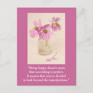 Cartão postal "Ser feliz não significa..."