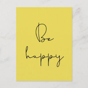 Cartão Postal Ser fonte preta feliz