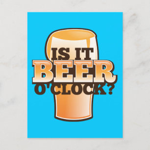 Cartão Postal Será que é a hora da hora do design de álcool?