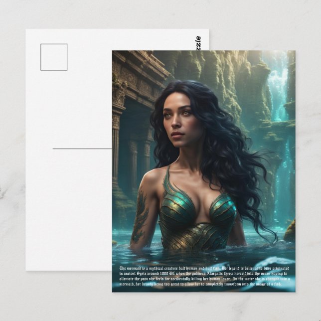 Cartão Postal Sereia (Frente/Verso)