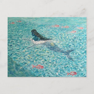 Cartão Postal Sereia contra a colmeia