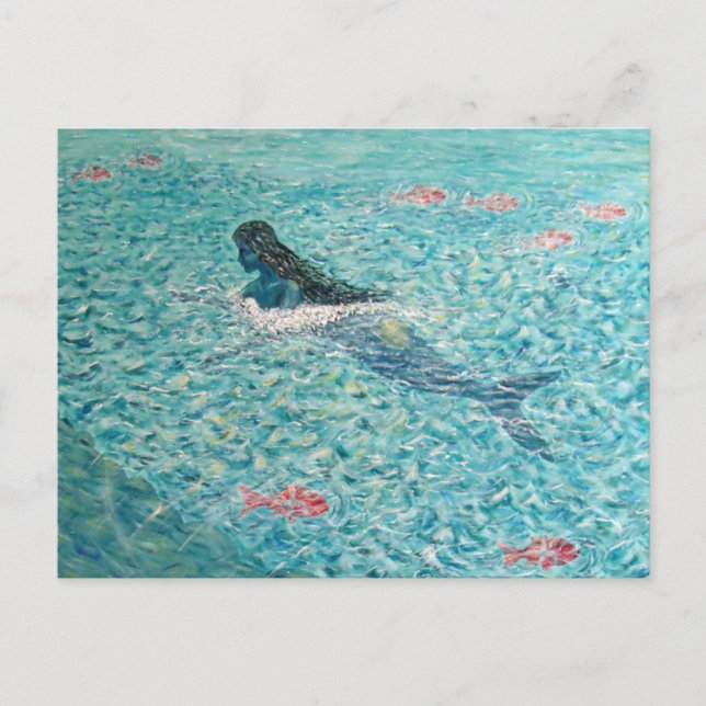 Cartão Postal Sereia contra a colmeia (Frente)