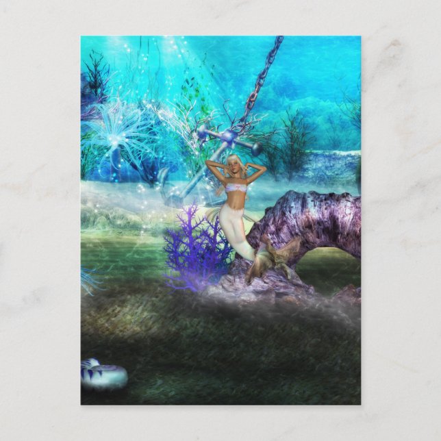 Cartão Postal Sereia do Mar Profundo (Frente)