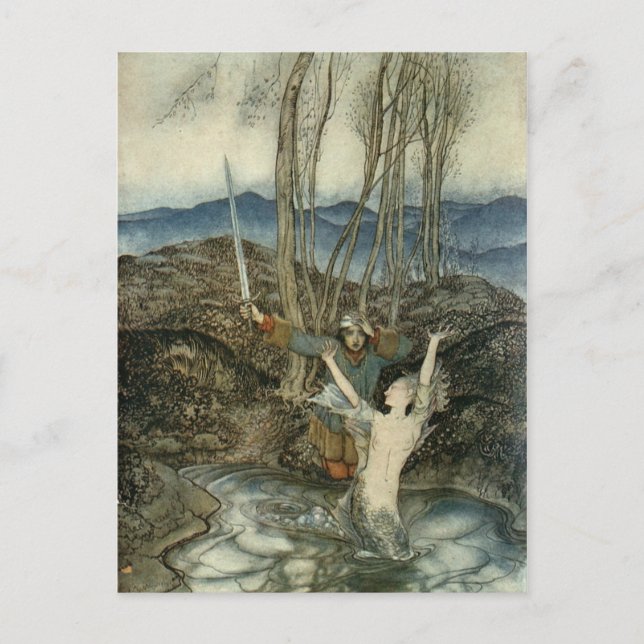 Cartão Postal Sereia e Espadarte (Frente)