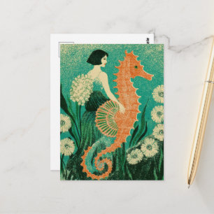 Cartão Postal Sereia e Seu Cavalo-Marinho