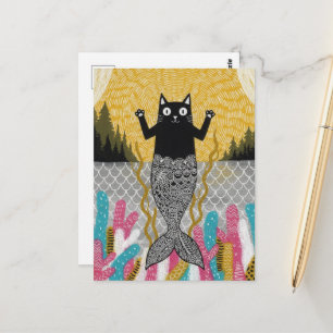 Cartão Postal Sereia Kitty Única