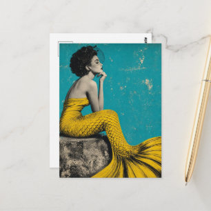Cartão Postal Sereia Retro Única