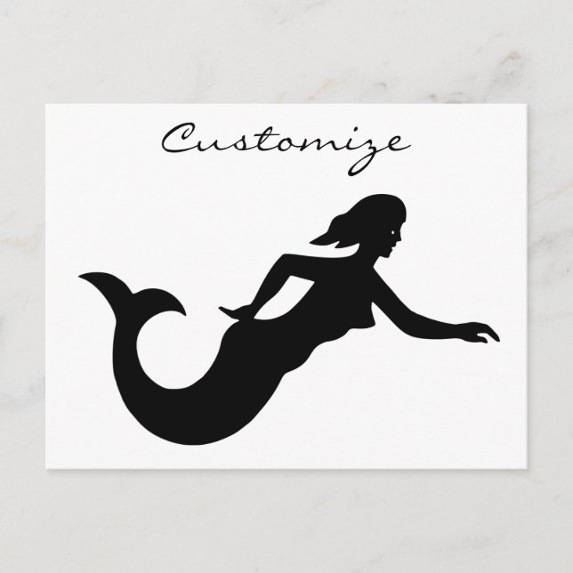 Cartão Postal Sereia Silhouette Thunder_Cove (Frente)