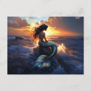 Cartão Postal Sereia Sunset