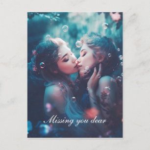 Cartão Postal sereias lésbicas