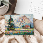 Cartão Postal Serene Montanhas Paisagem Pintura Colorida<br><div class="desc">Cartão-postal de pintura artística colorida da Serene Mountain Landscape.</div>