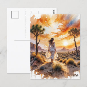 Cartão Postal Serenidade do Deserto: Viagem Mística Através da A